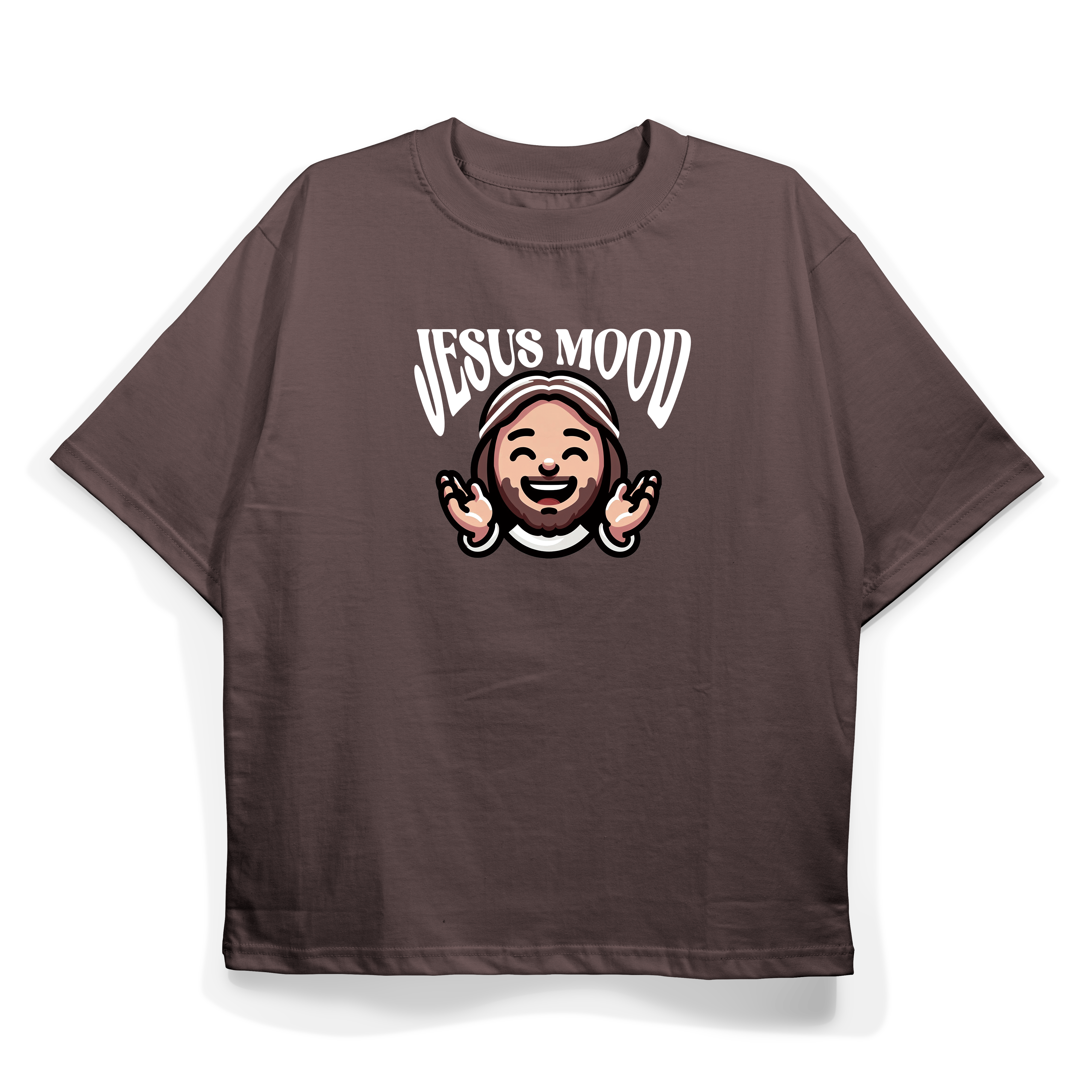 Camiseta “Jesus Mood” Marrom