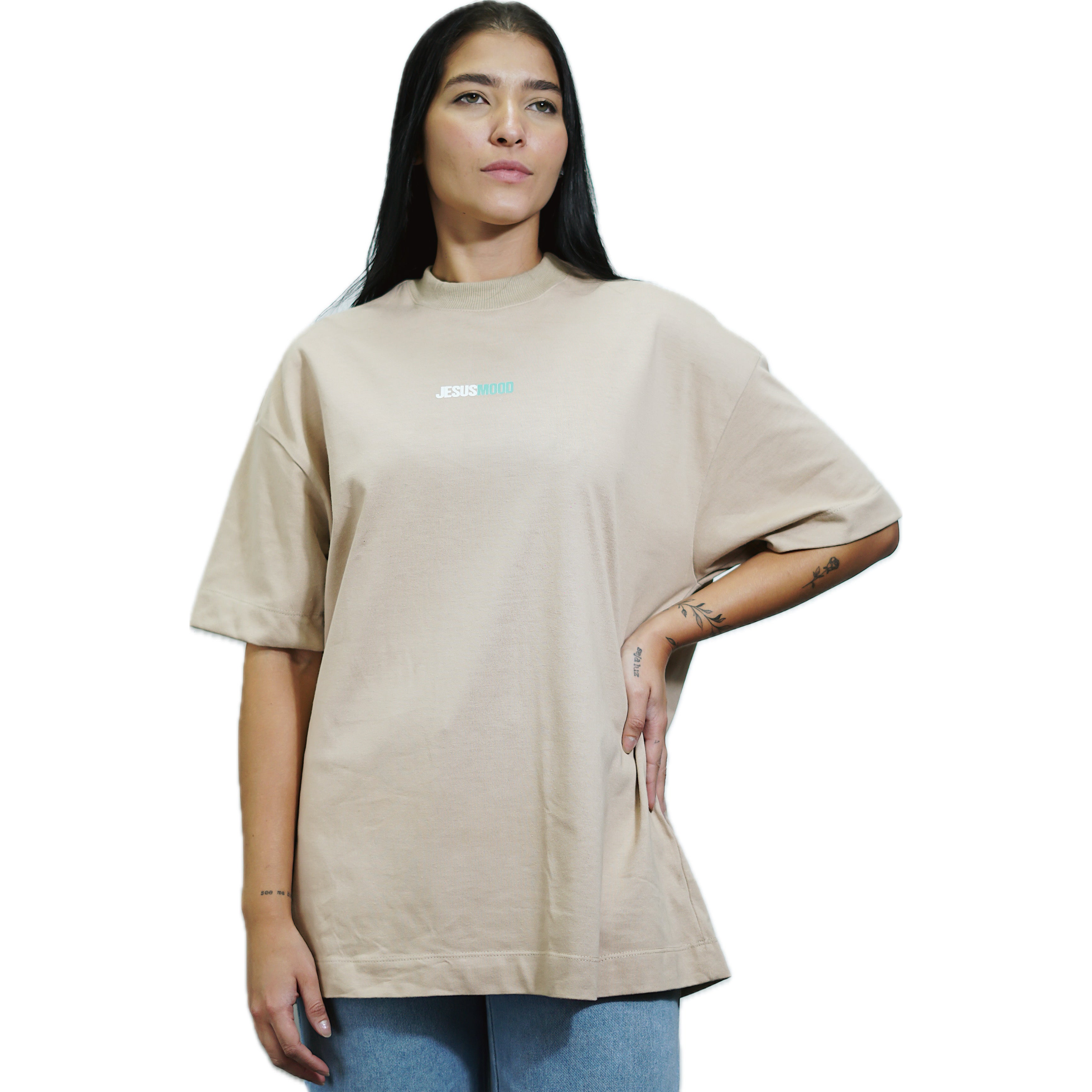 Camiseta “My Mood” Bege