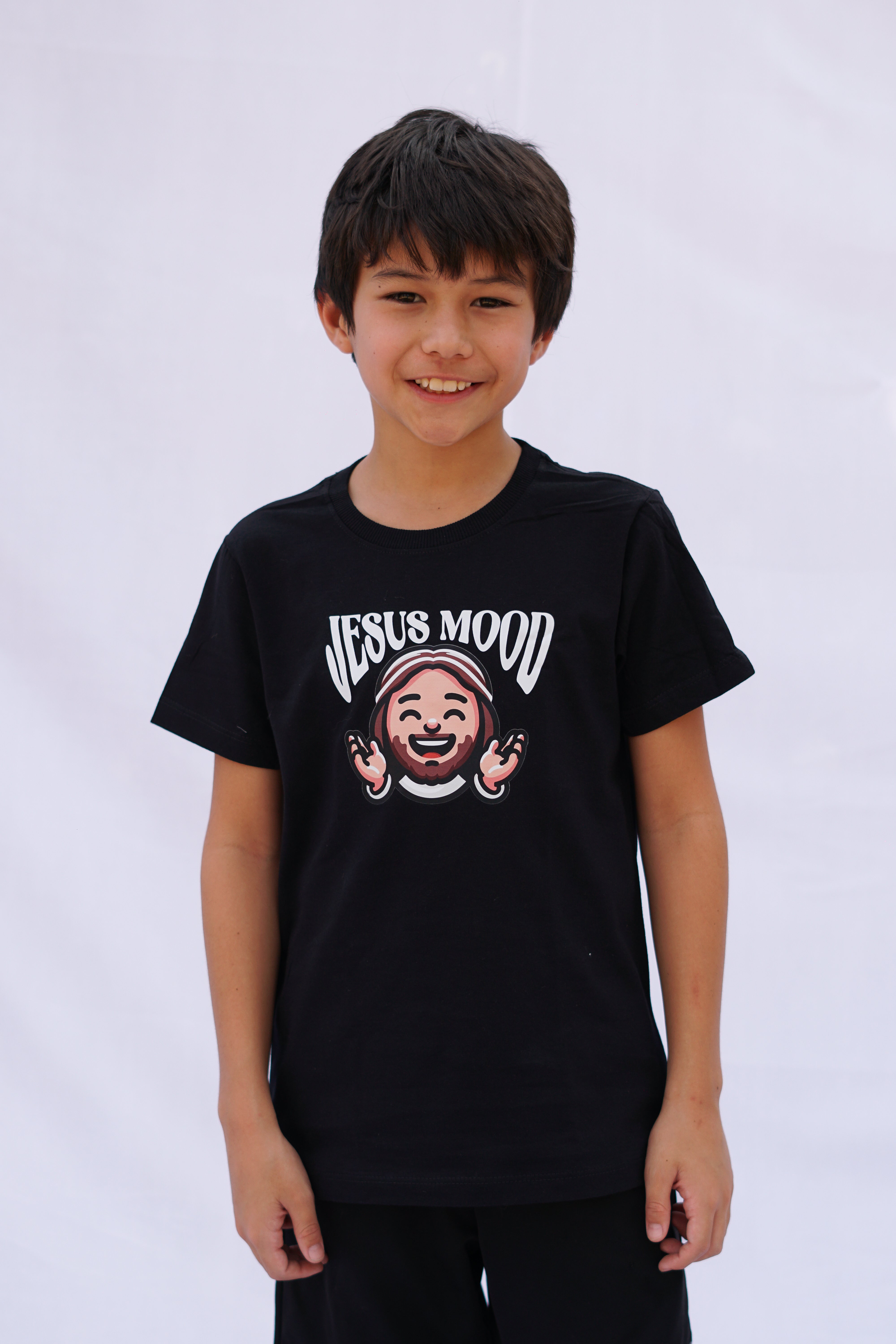 Camiseta "Jesus Mood" Infantil Preta