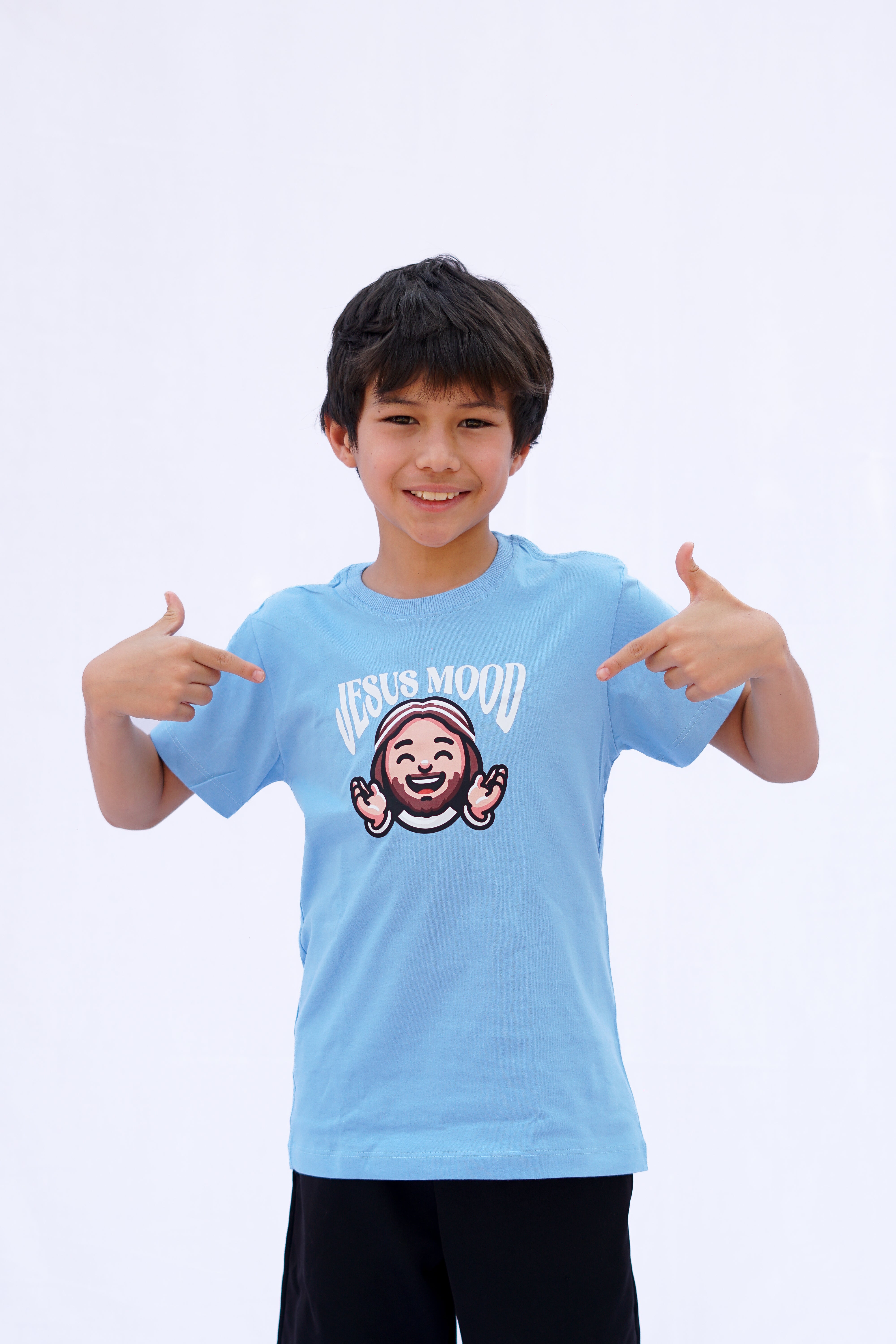 Camiseta "Jesus Mood" Infantil Azul
