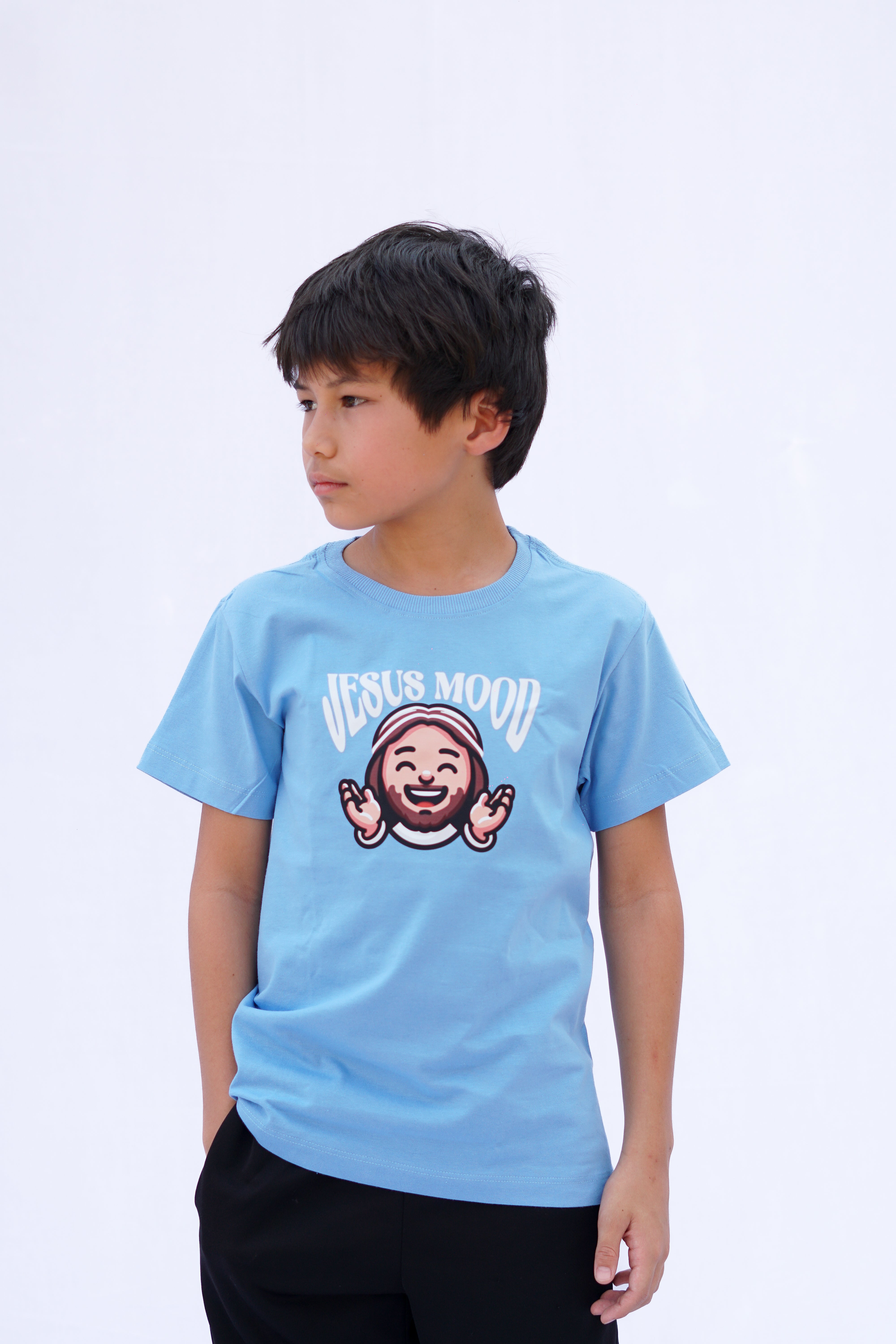 Camiseta "Jesus Mood" Infantil Azul