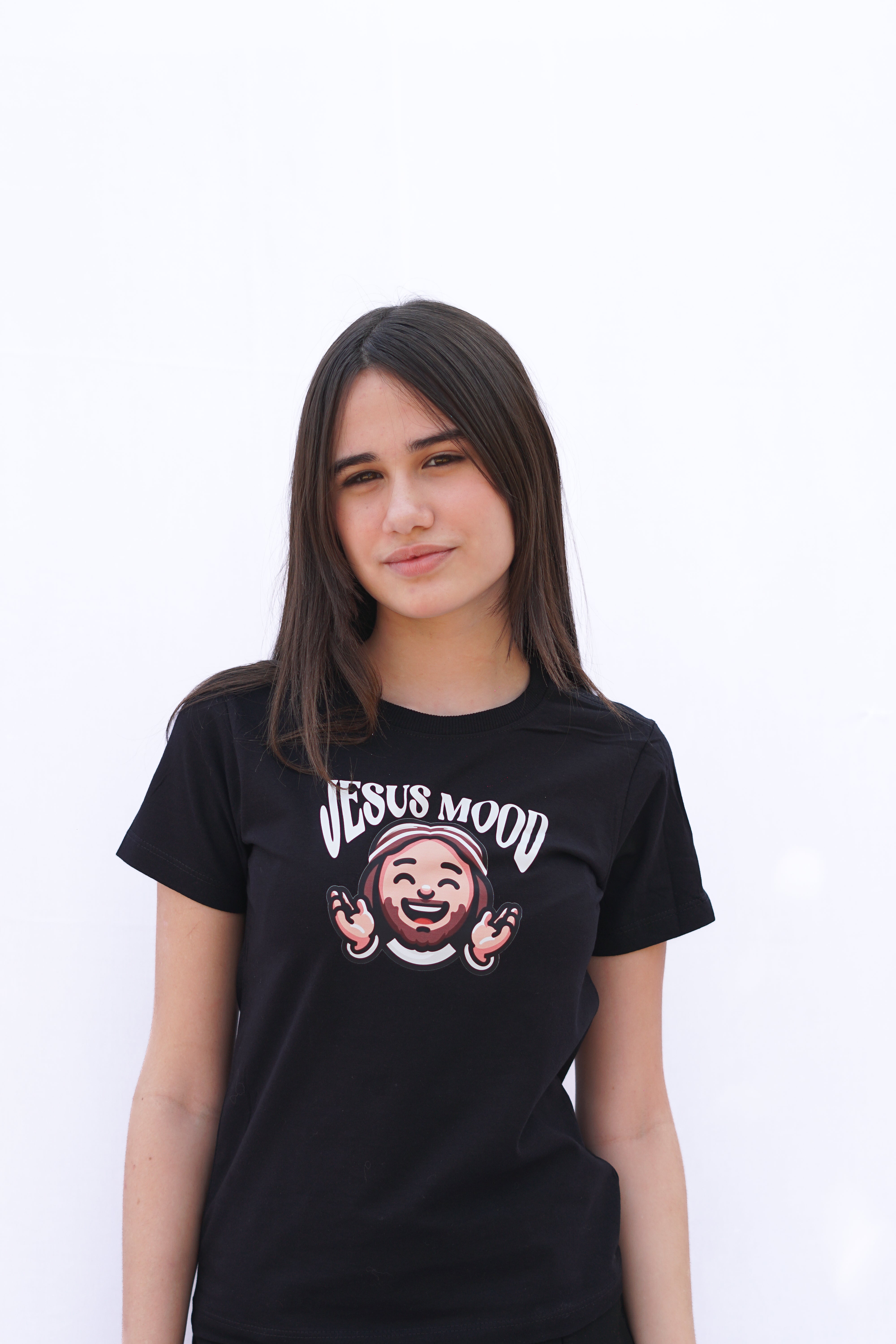 Camiseta "Jesus Mood" Infantil Preta