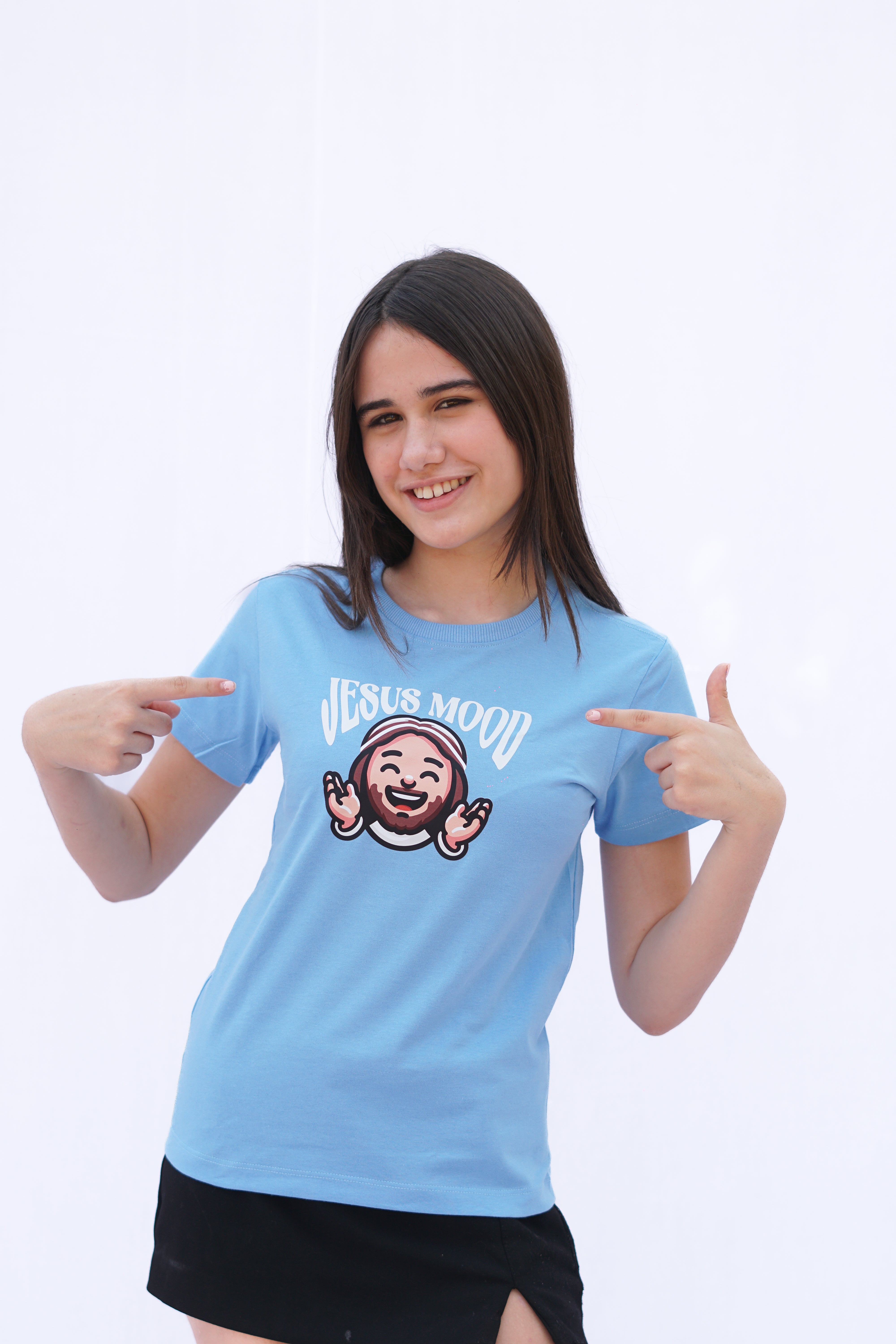 Camiseta "Jesus Mood" Infantil Azul