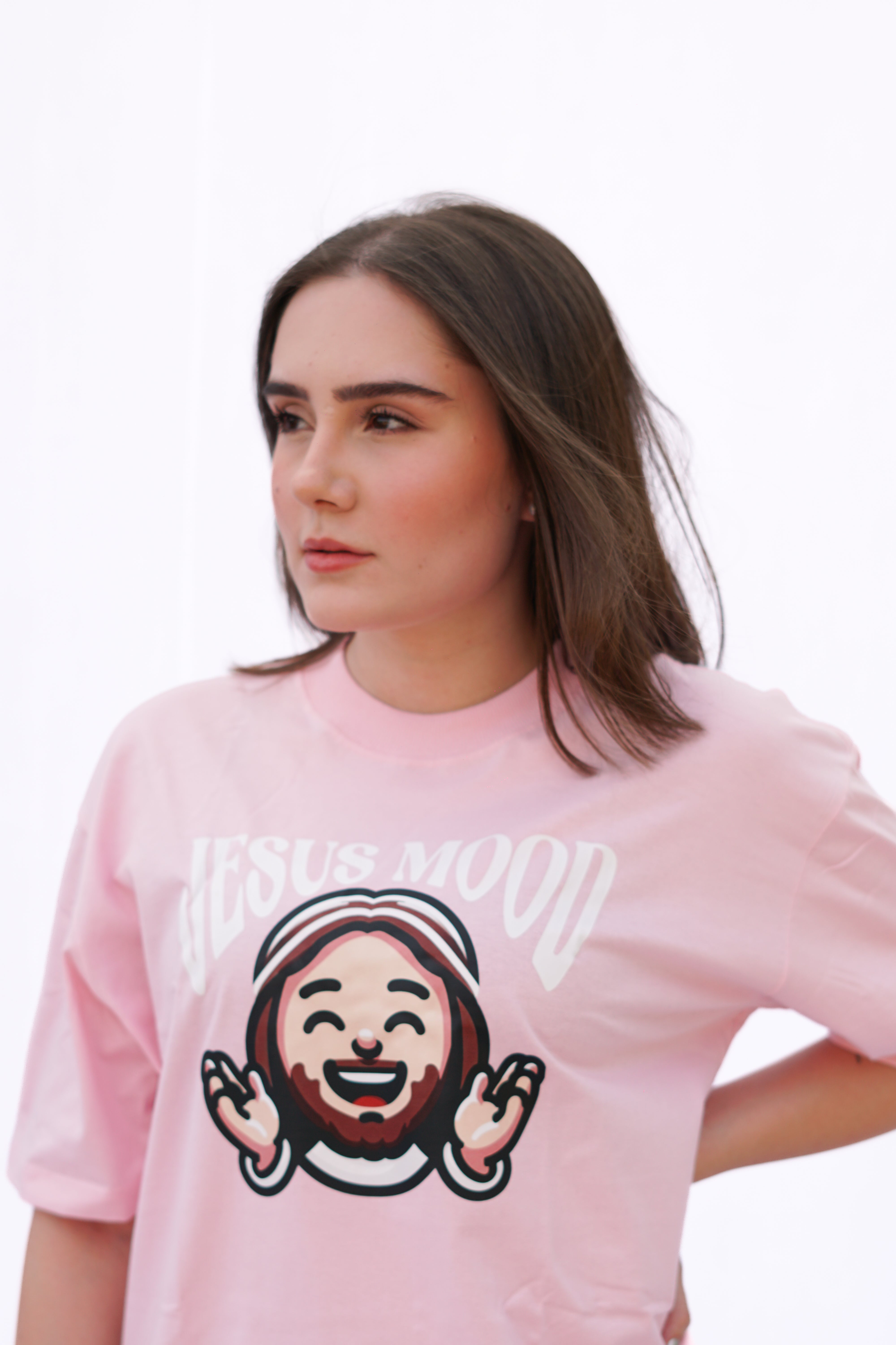Camiseta "Jesus Mood" Rosa
