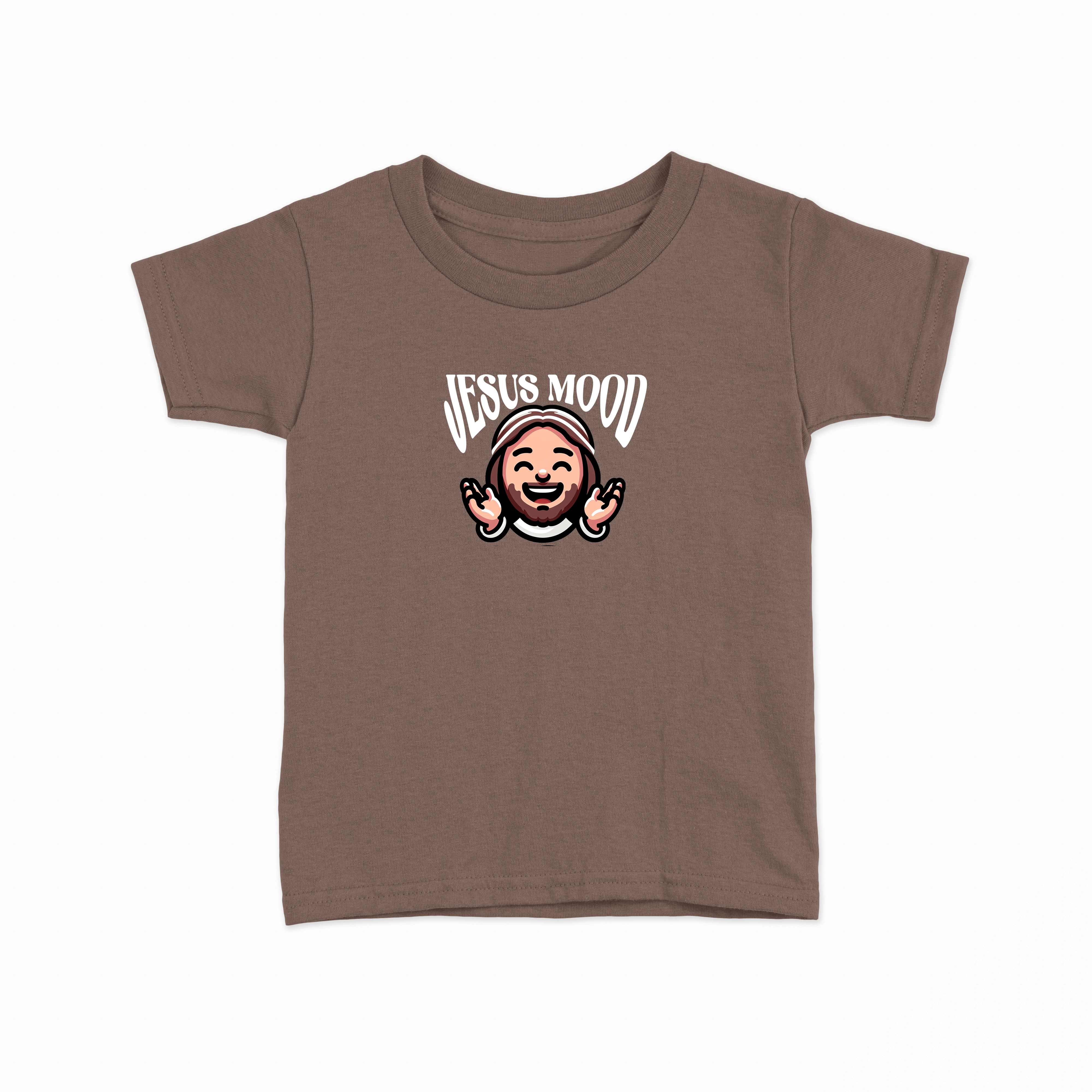 Camiseta "Jesus Mood" Infantil Marrom