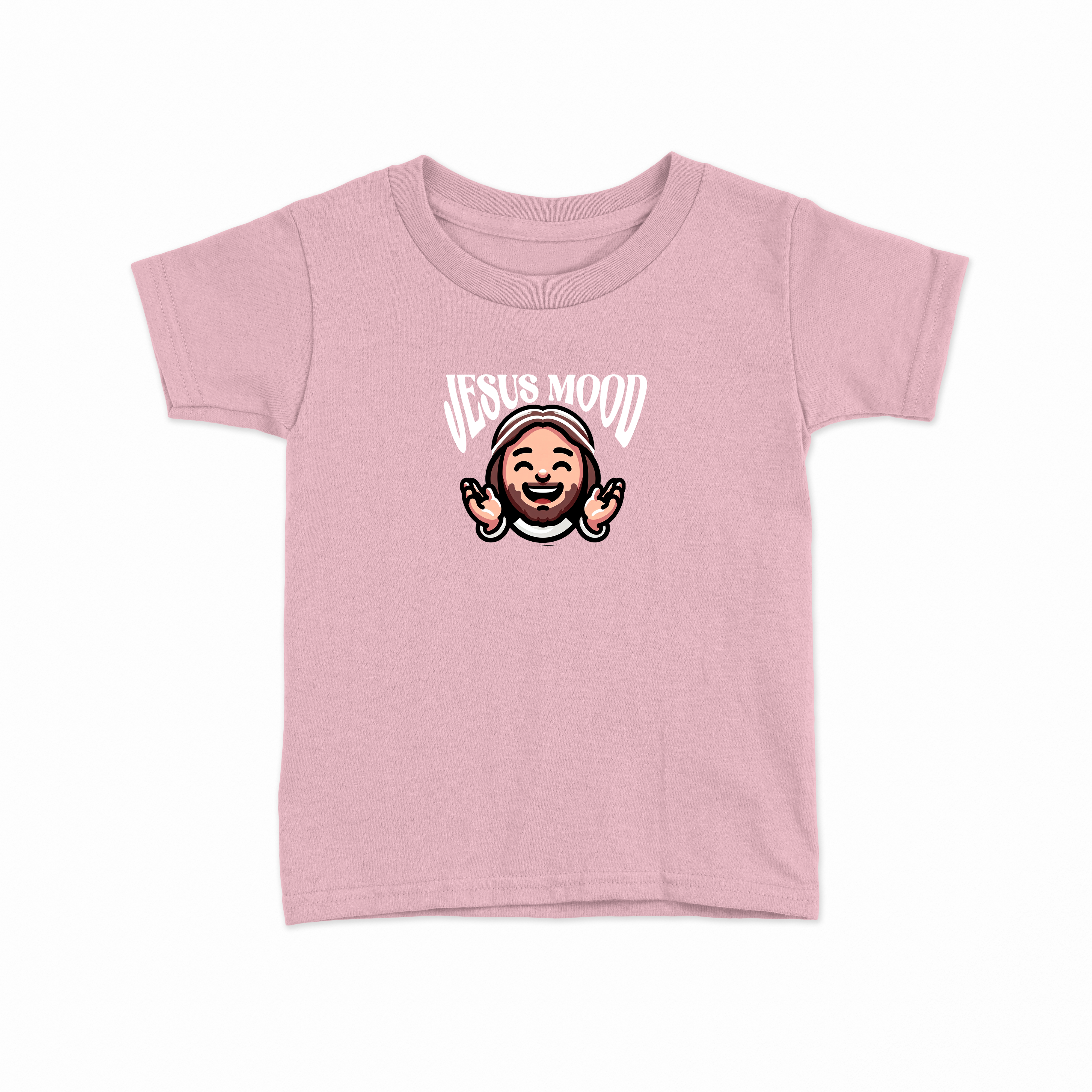 Camiseta "Jesus Mood" Infantil Rosa