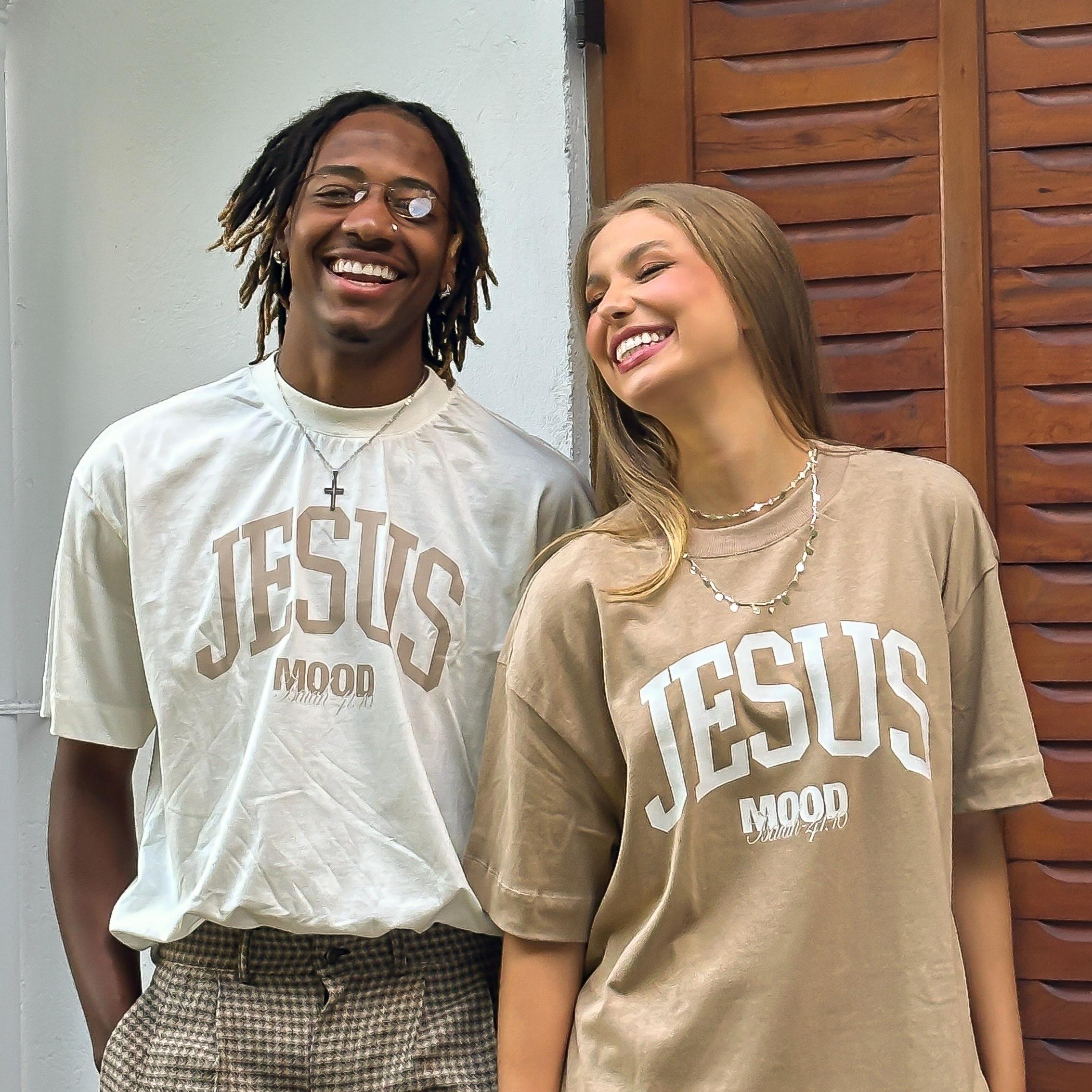 Camiseta "Jesus Mood 2" Bege