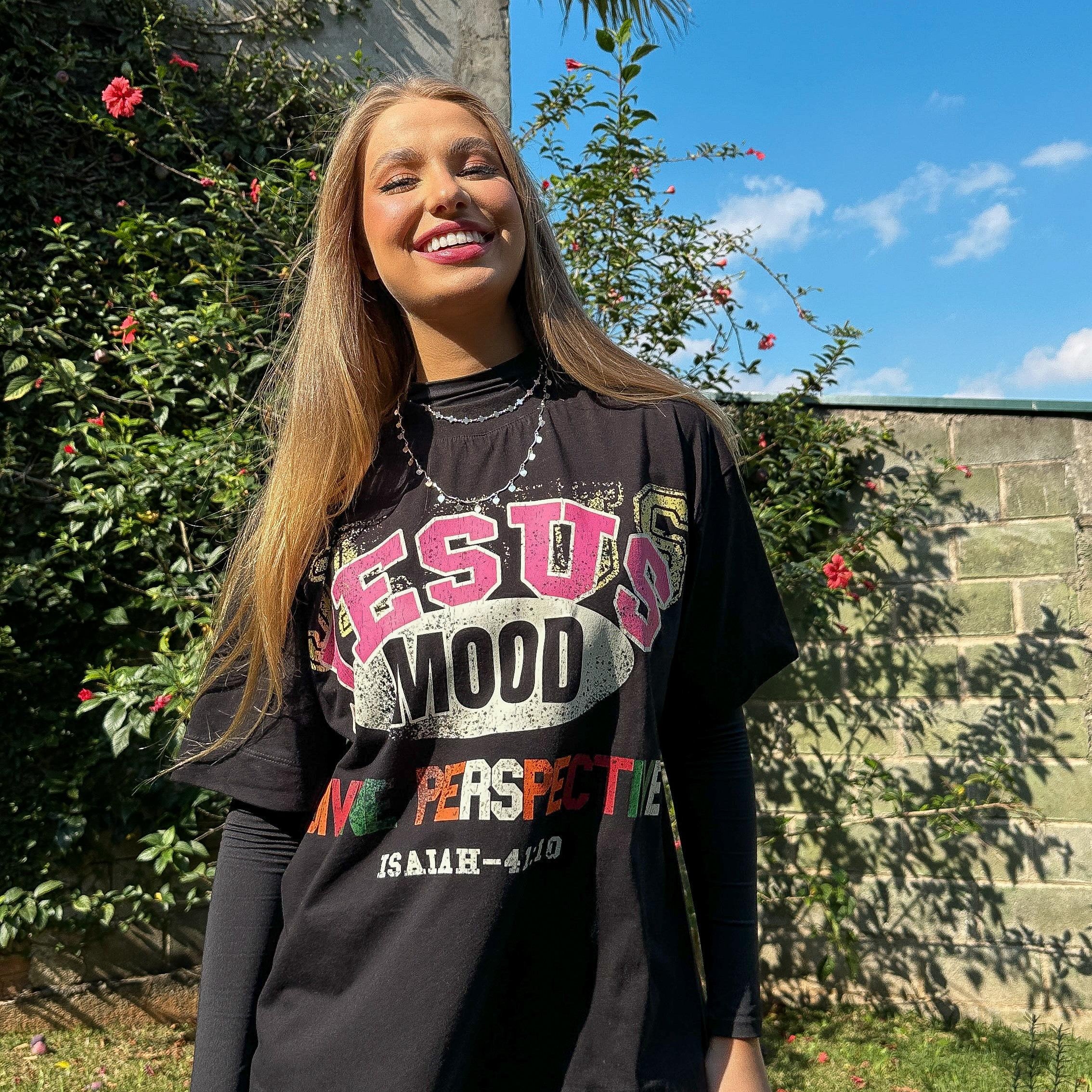 Camiseta "College" Preta